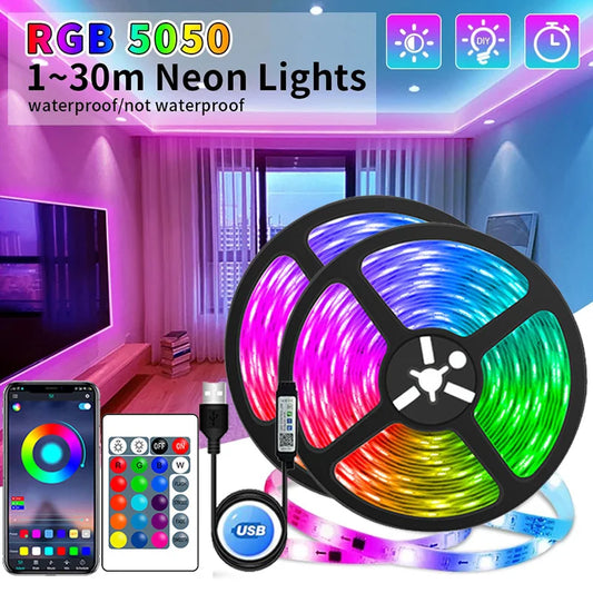 USB LED Strip Lights APP Control RGB for Room Decoration